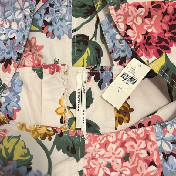 By Anthropologie Slim Square-Neck Sheath Midi Dress Floral Print NWT Size 2 - Picture 12 of 12